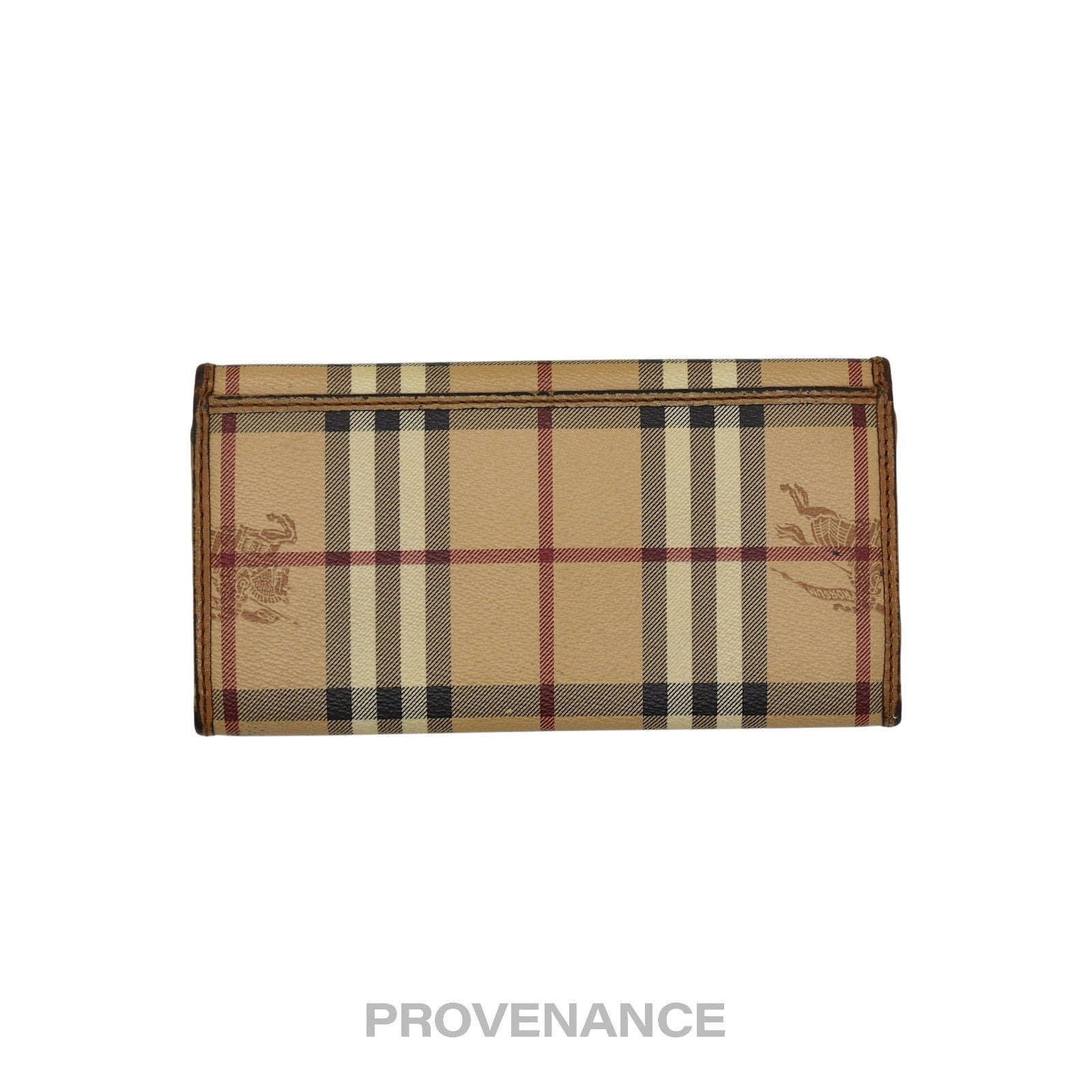 Burberry Long Snap Wallet - Haymarket Check Brown - 2