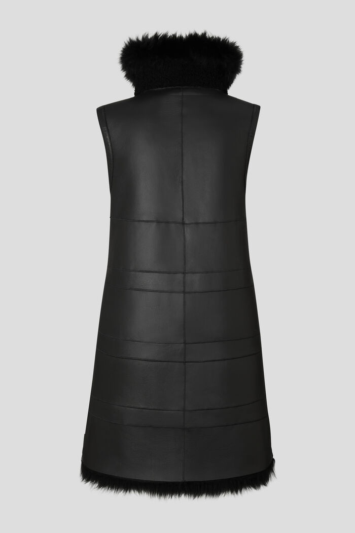 Lima Reversible lambskin waistcoat in Black - 9