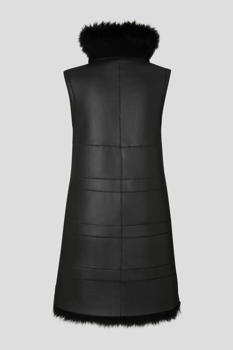 Lima Reversible lambskin waistcoat in Black 9