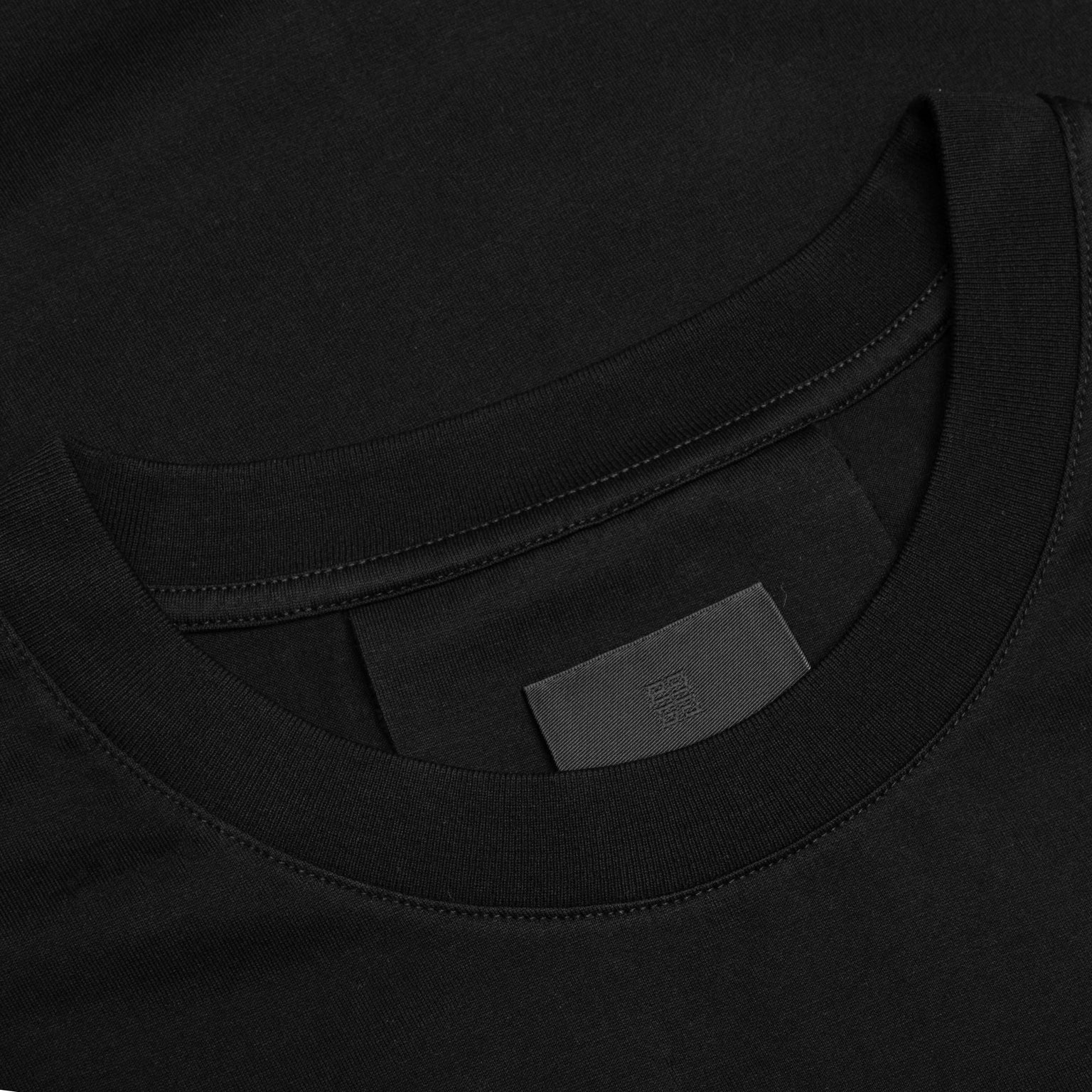 GROS GRAIN IN COTTON T-SHIRT - BLACK - 3