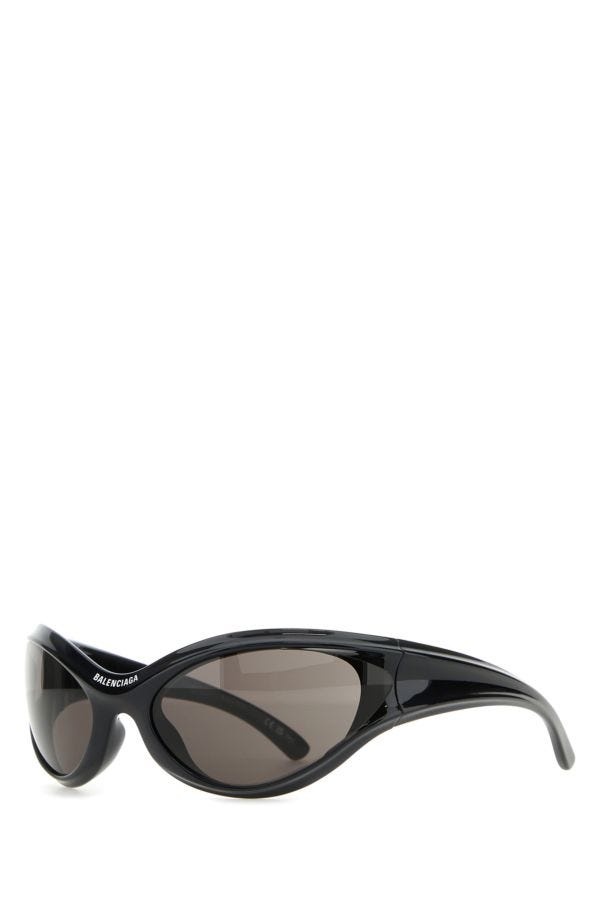 Black acetate Dynamo Round sunglasses - 1