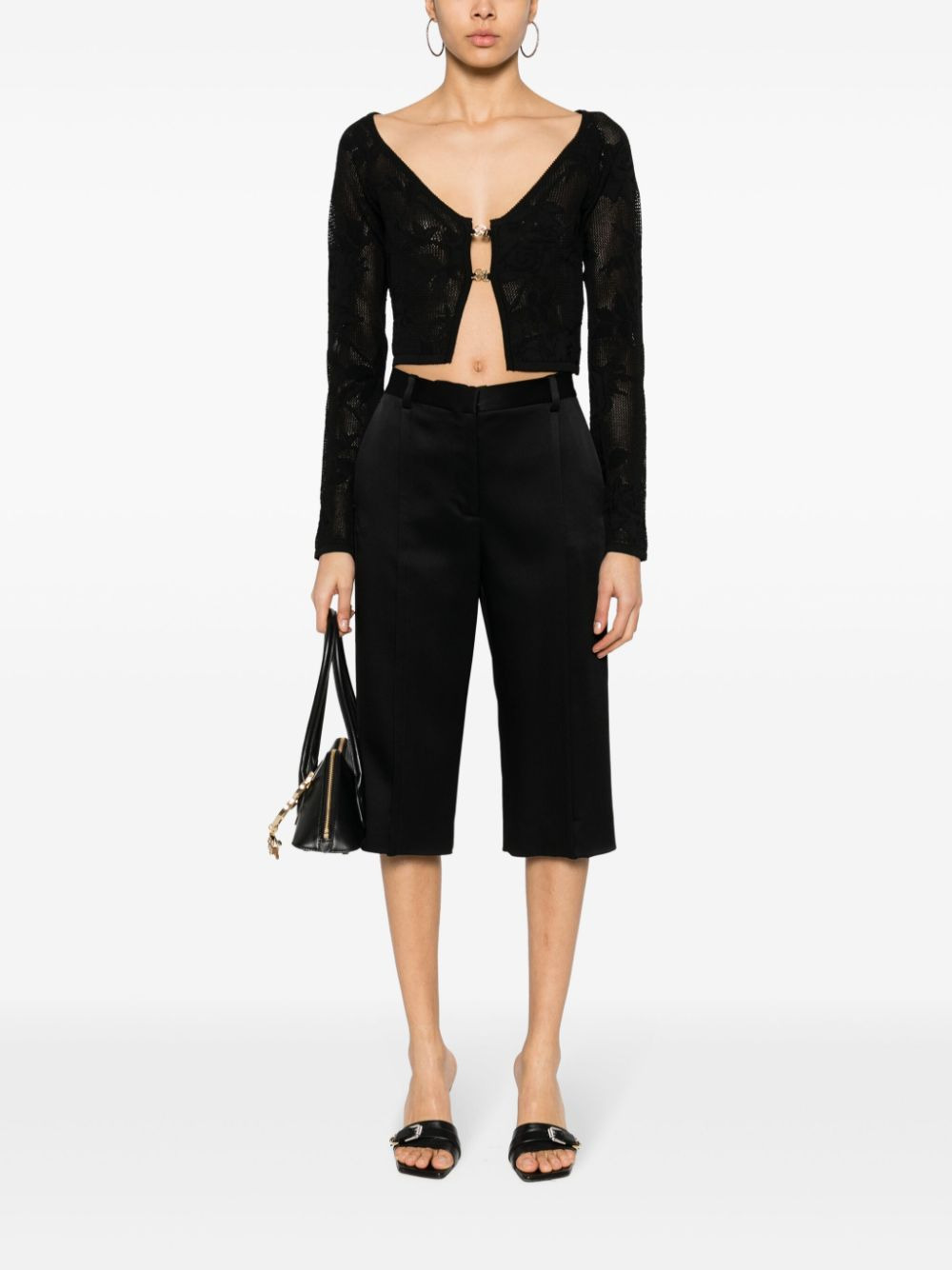 Blumarine Women Embroidered Cropped Cardigan - 3