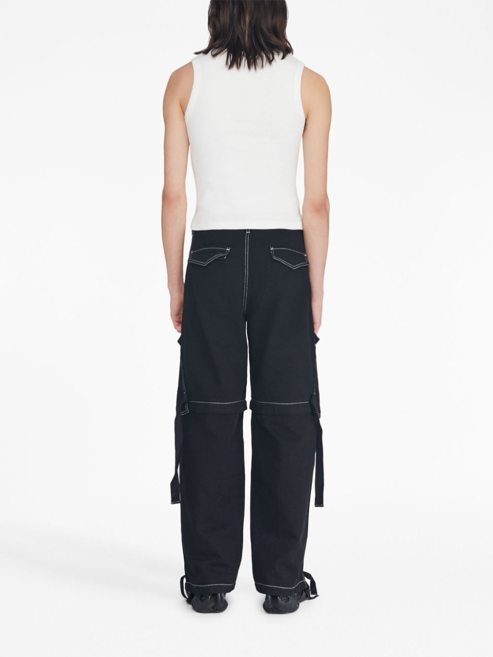 logo-patch detachable-leg jeans - 5