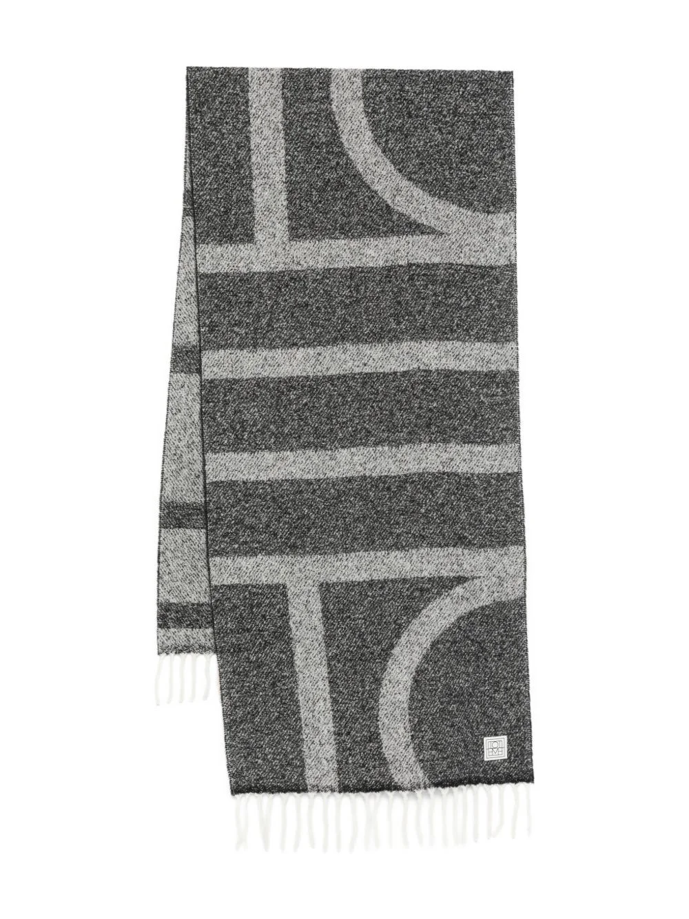 Monogram wool scarf - 1