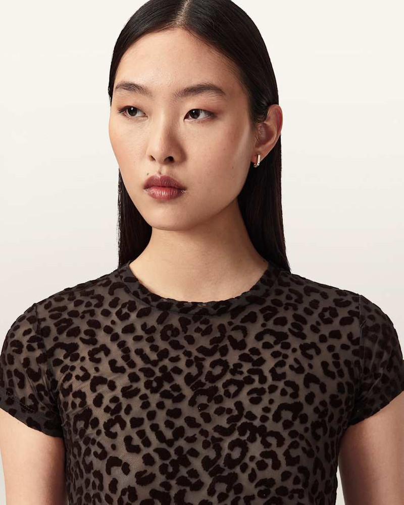 ELLIE MESH LEOPARD PRINT T-SHIRT 4