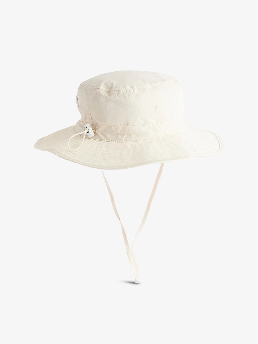 Toggle-Detail Chin-Strap Woven Bucket Hat - 3