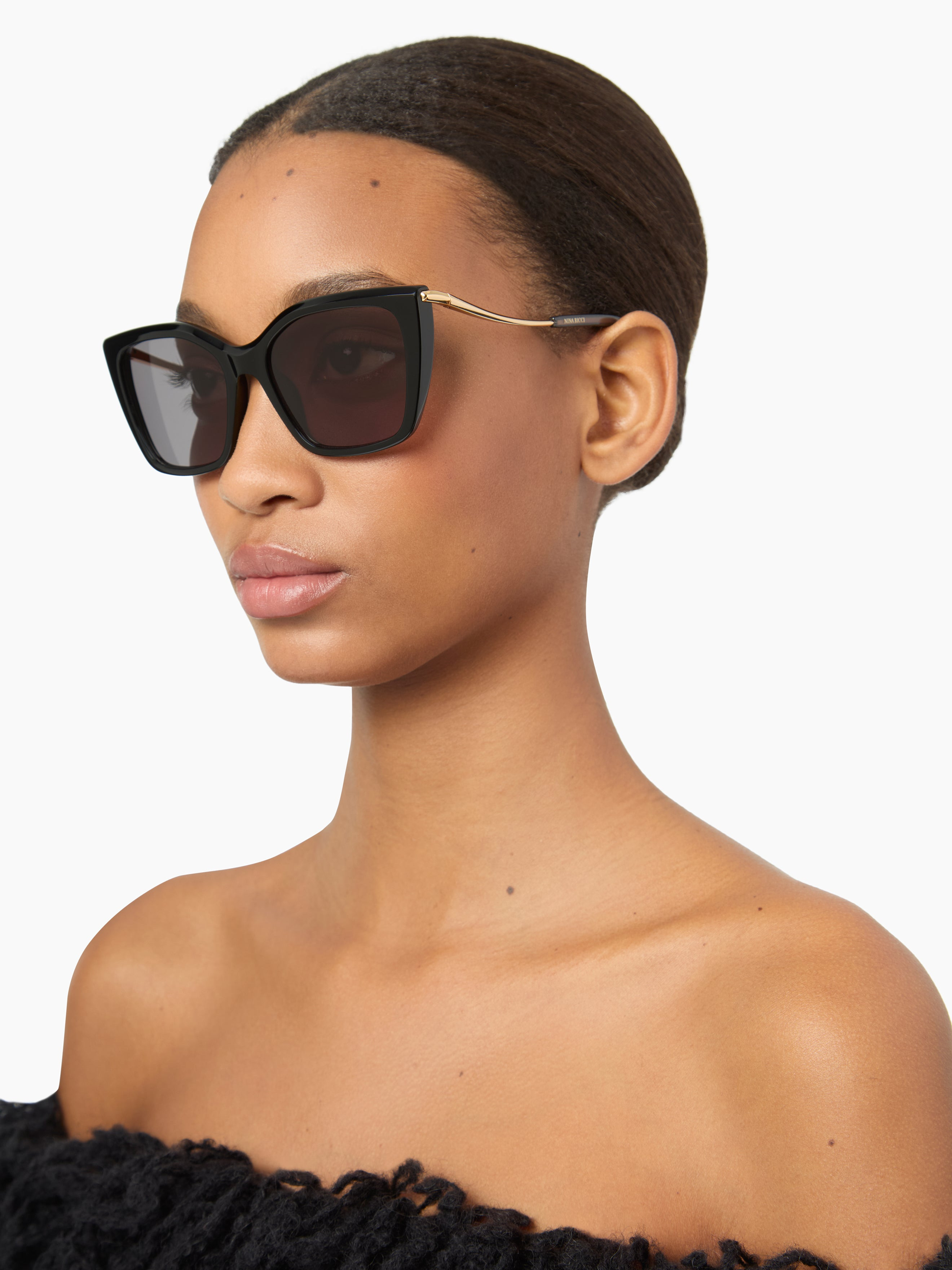 WAVES ROUND BLACK SUNGLASSES - 17