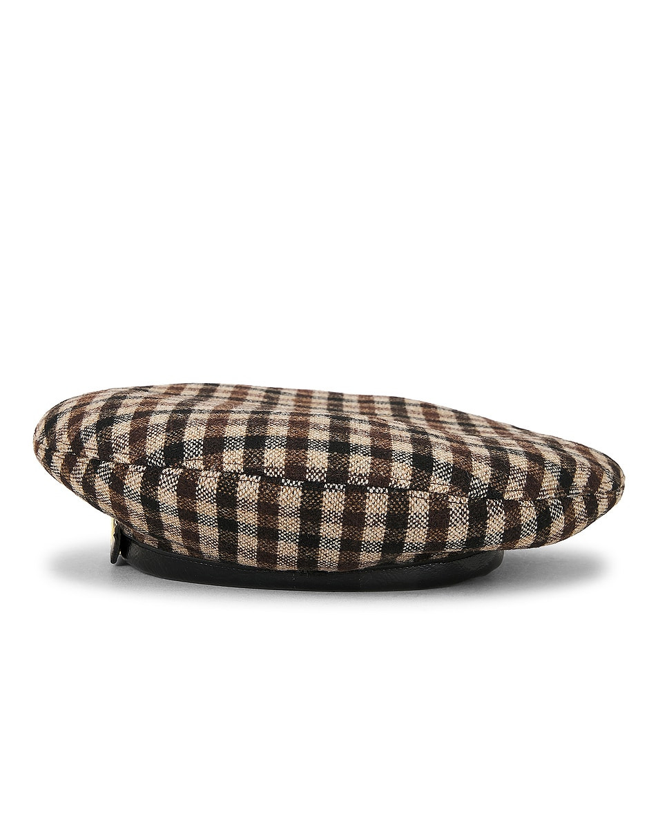 Checked Wool Mix Beret - 2