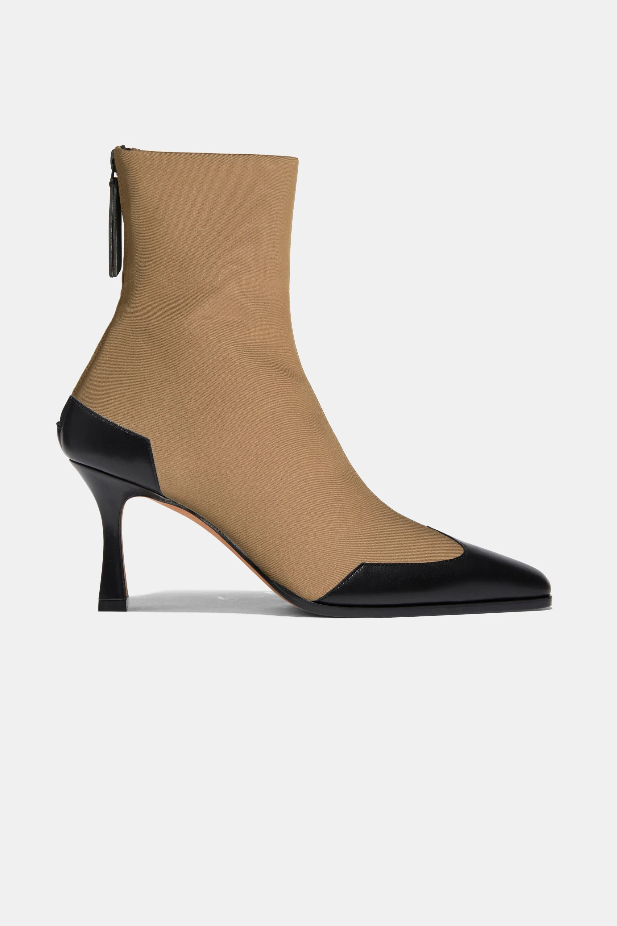 WESTERN STRETCH BOOT IN TAN GROSGRAIN - 1