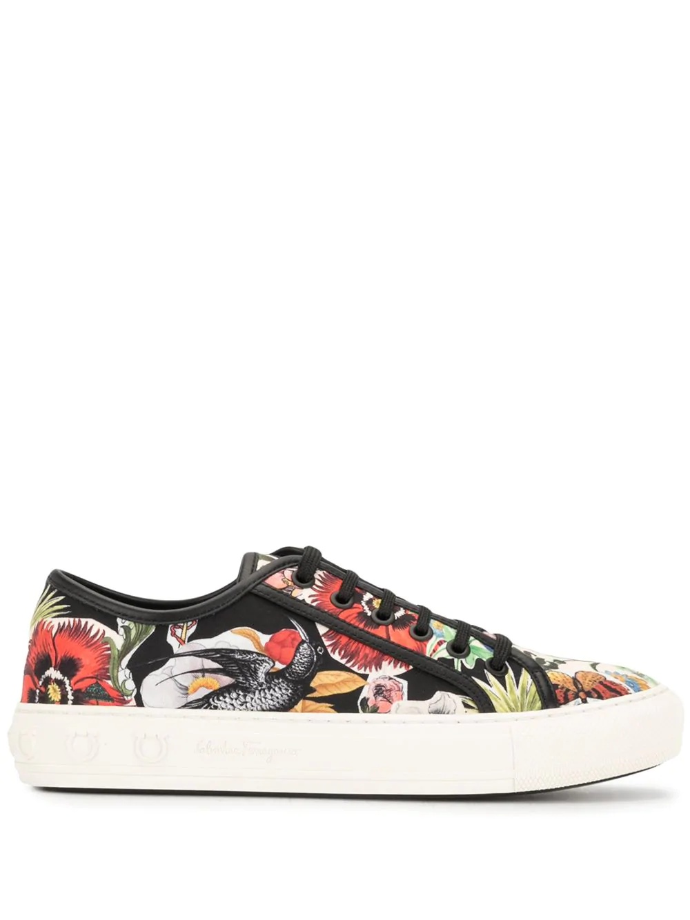 floral print sneakers - 1