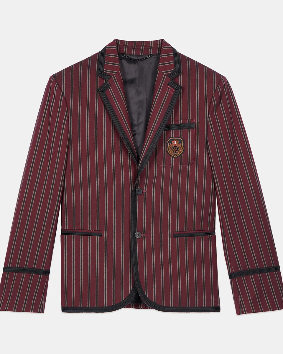 STRIPED WOOL-BLEND JACKET - 1