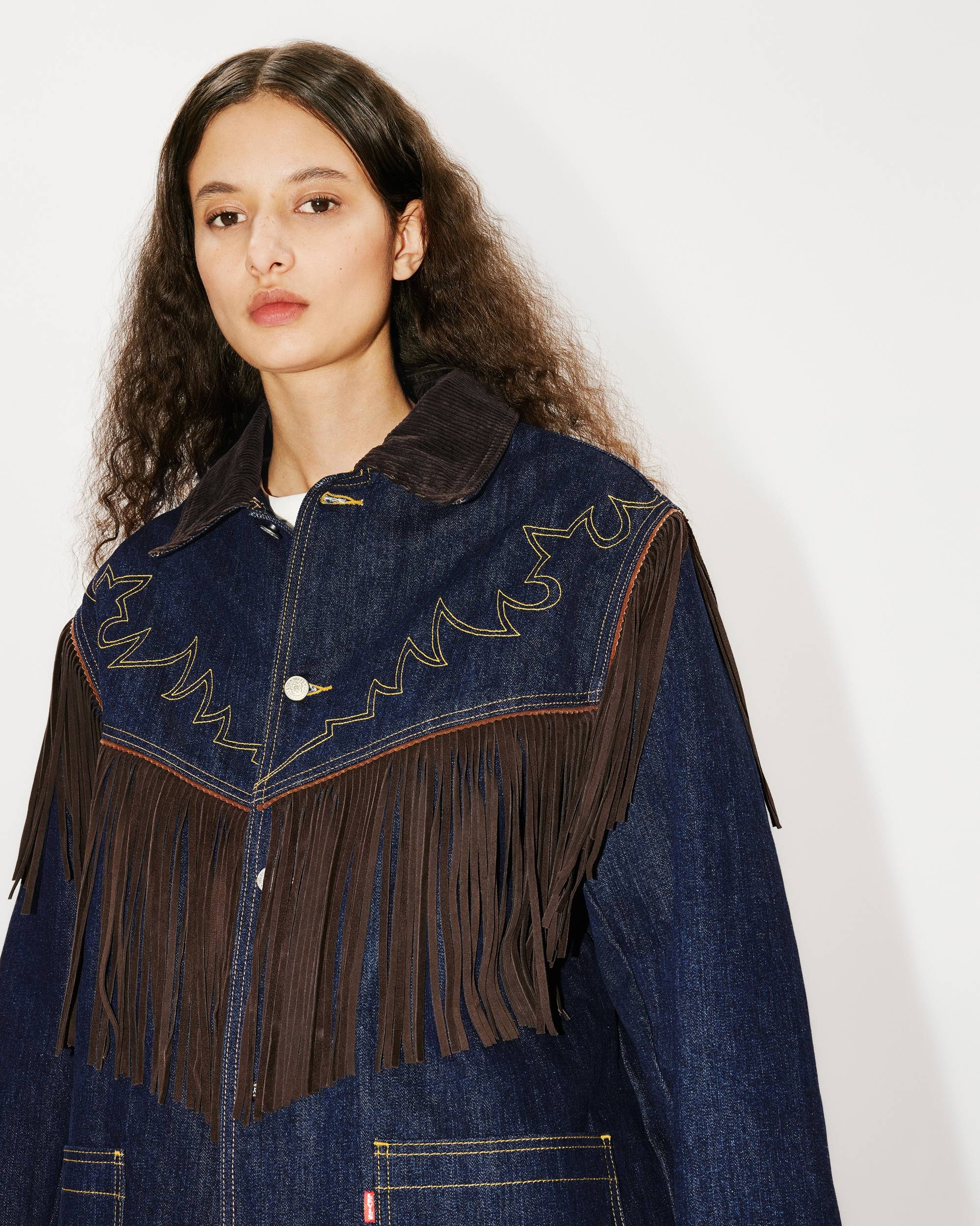 KENZO x LEVI'S® genderless  fringed denim jacket - 14