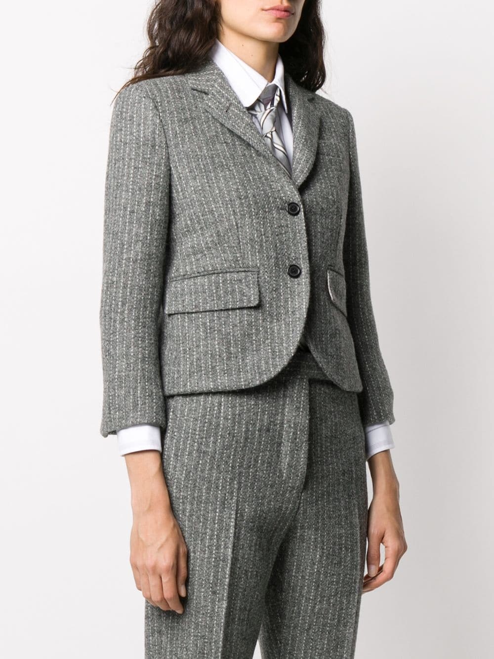 chalk-stripe tweed sports coat - 3