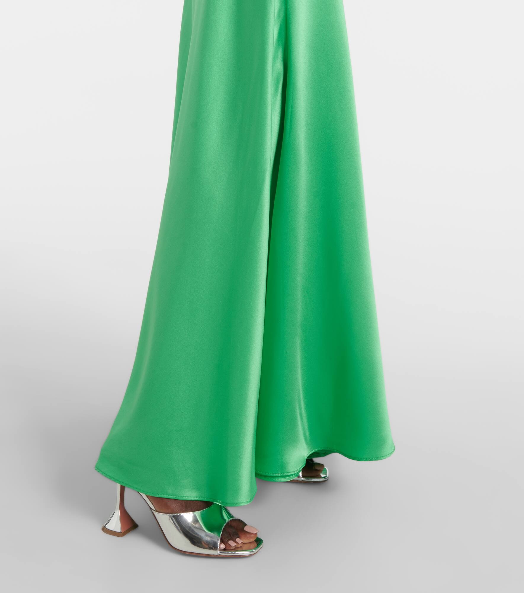 Rose halterneck silk gown - 5