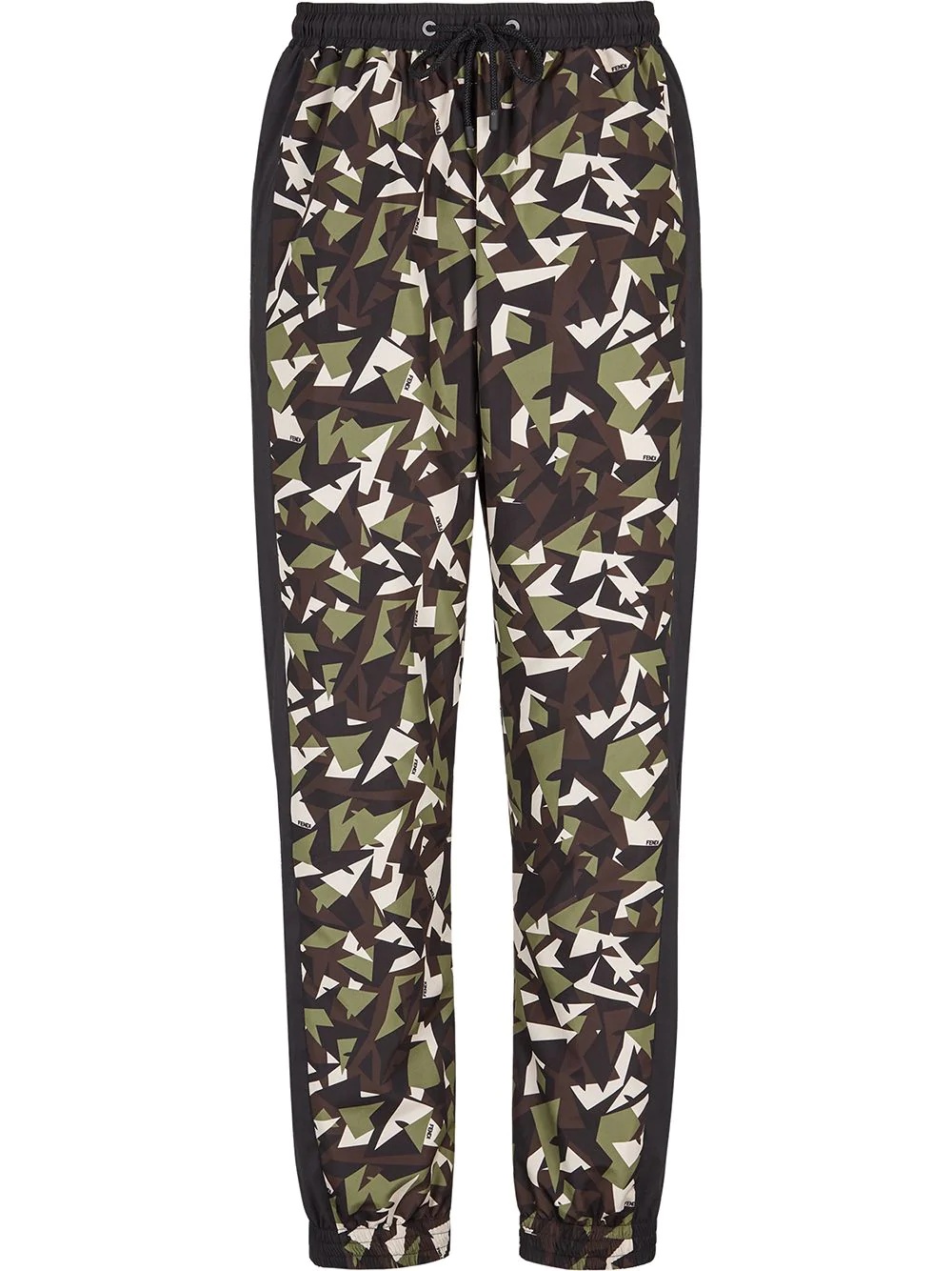 geometric camouflage trackpants - 1