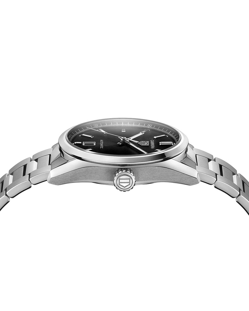 Carrera 스테인리스 & 까만 다이얼 자동적인 39MM 팔찌 시계 4
