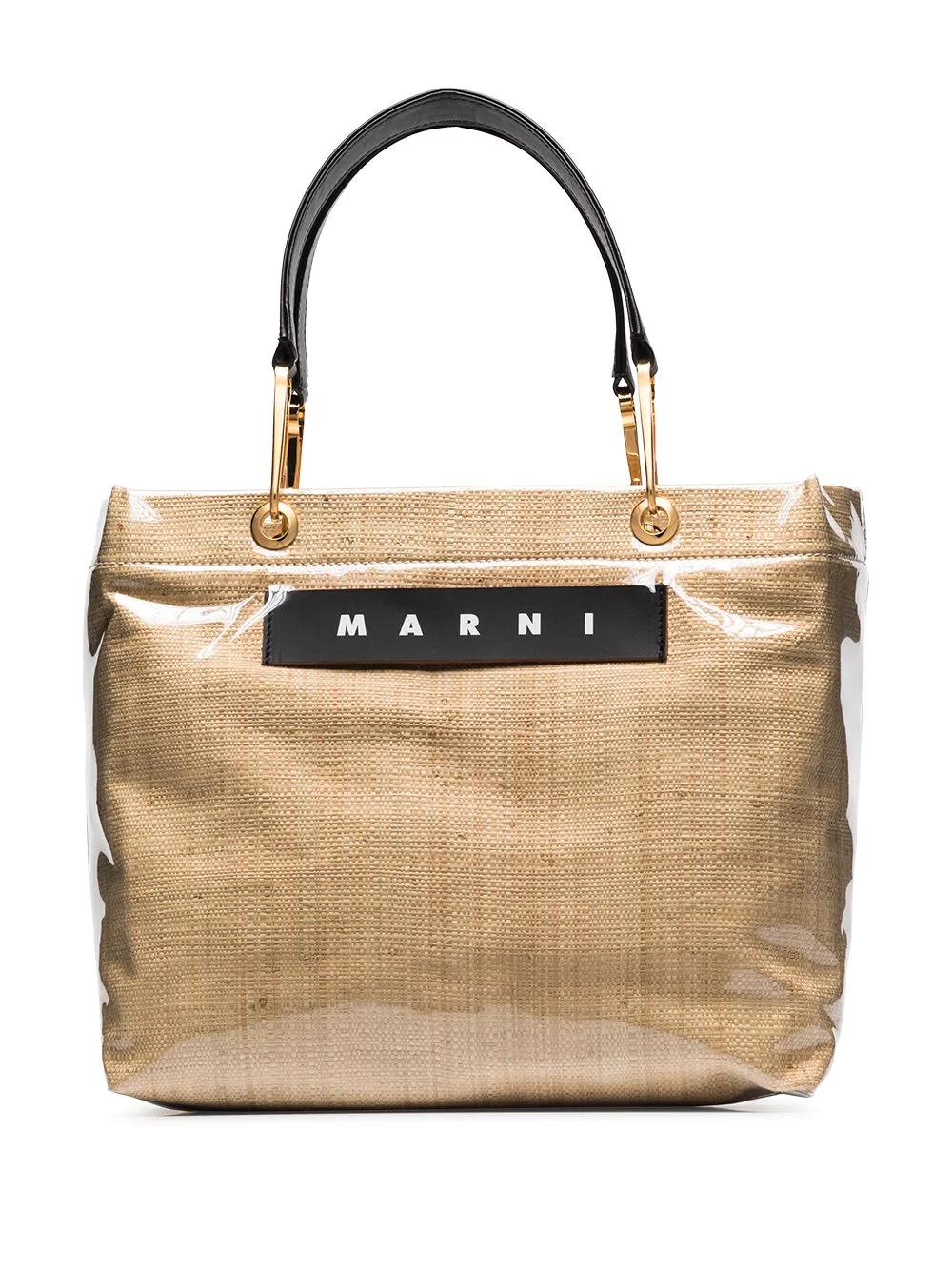 medium logo-patch tote bag - 1