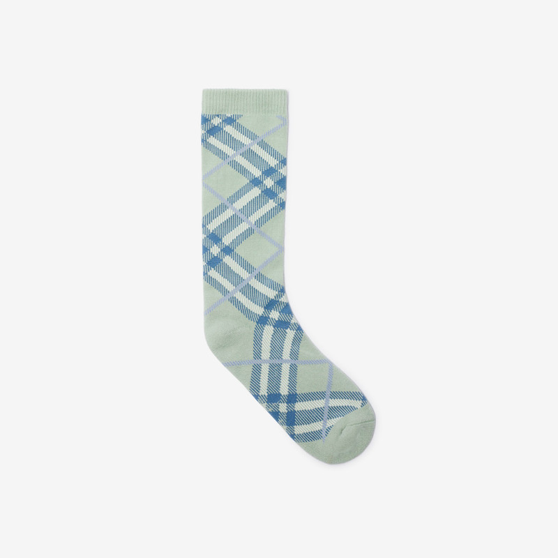 Check Cotton Blend Socks 1