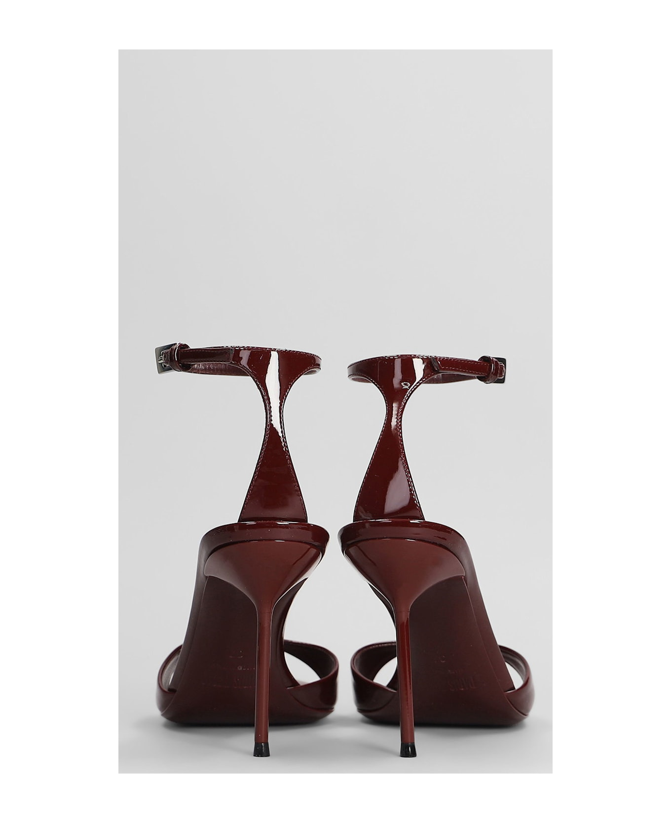Lidia Sandal 90 Sandals In Bordeaux Patent Leather - 4