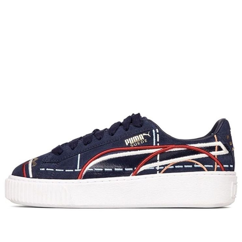(WMNS) PUMA Suede Platform Courture 'Blue Red' 366685-02 - 1