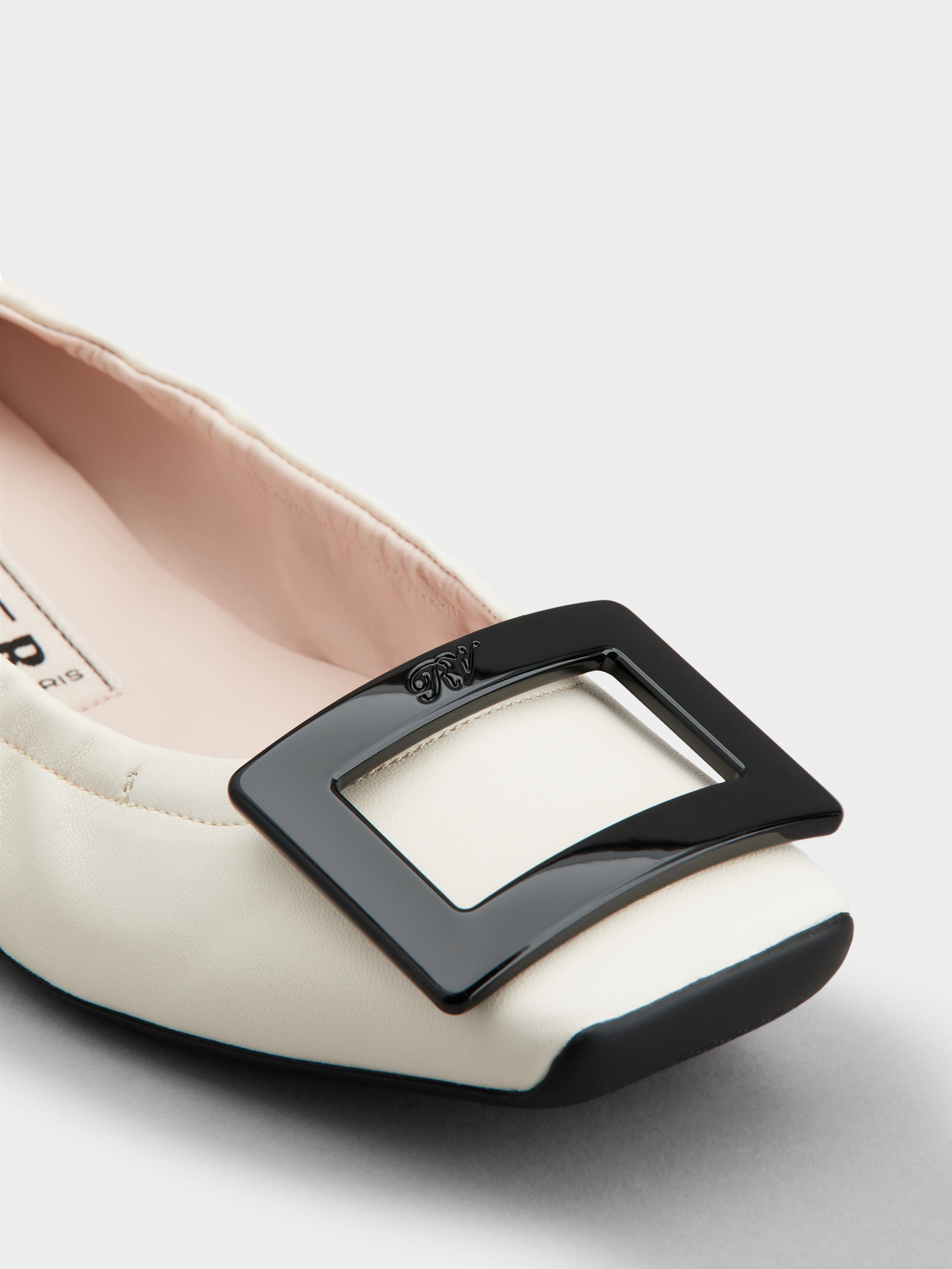 Viv' Pockette Lacquered Buckle Ballerinas in Nappa Leather - 3