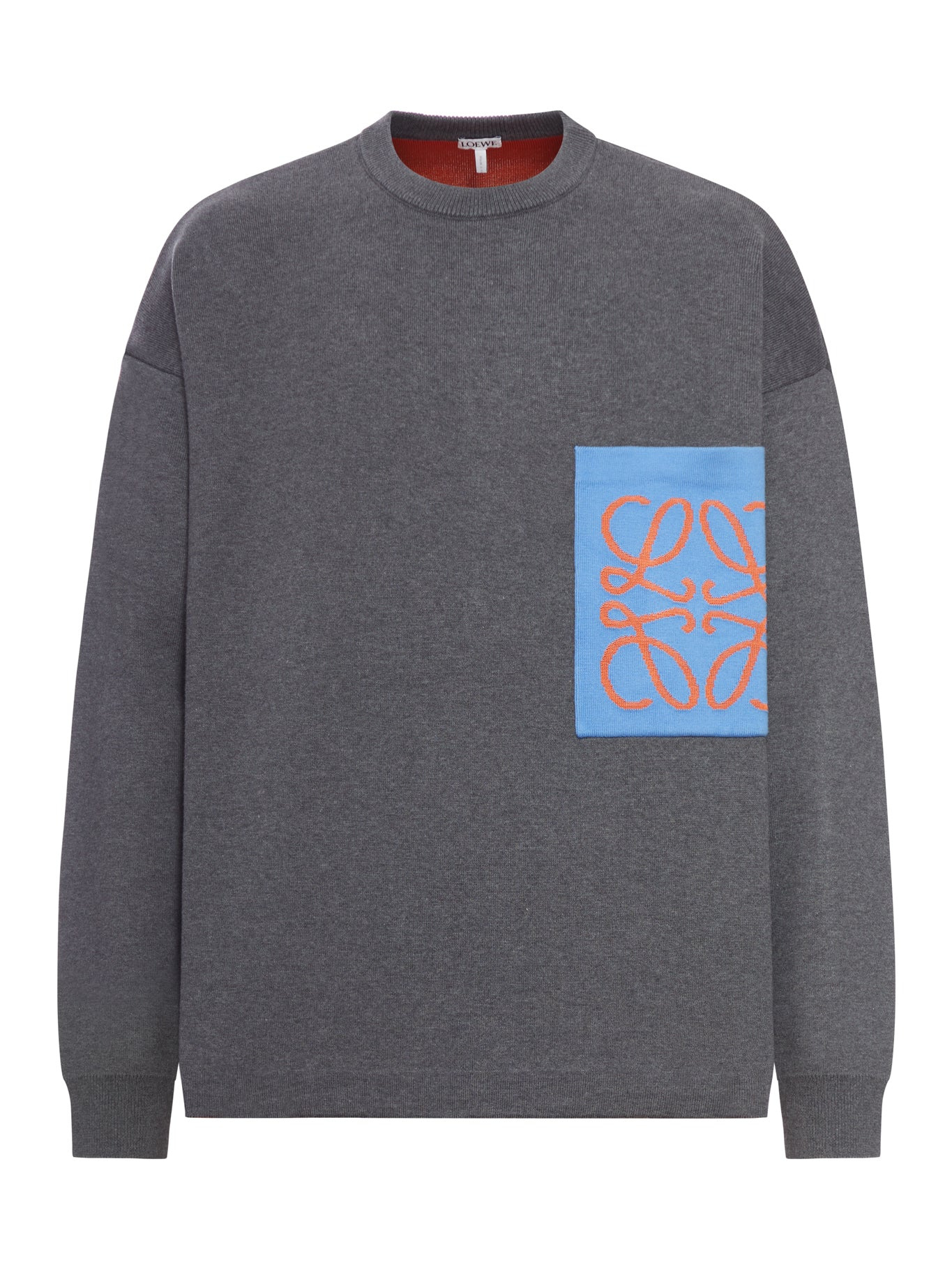 ANAGRAM COTTON BLEND SWEATER WITH POCKET - 2