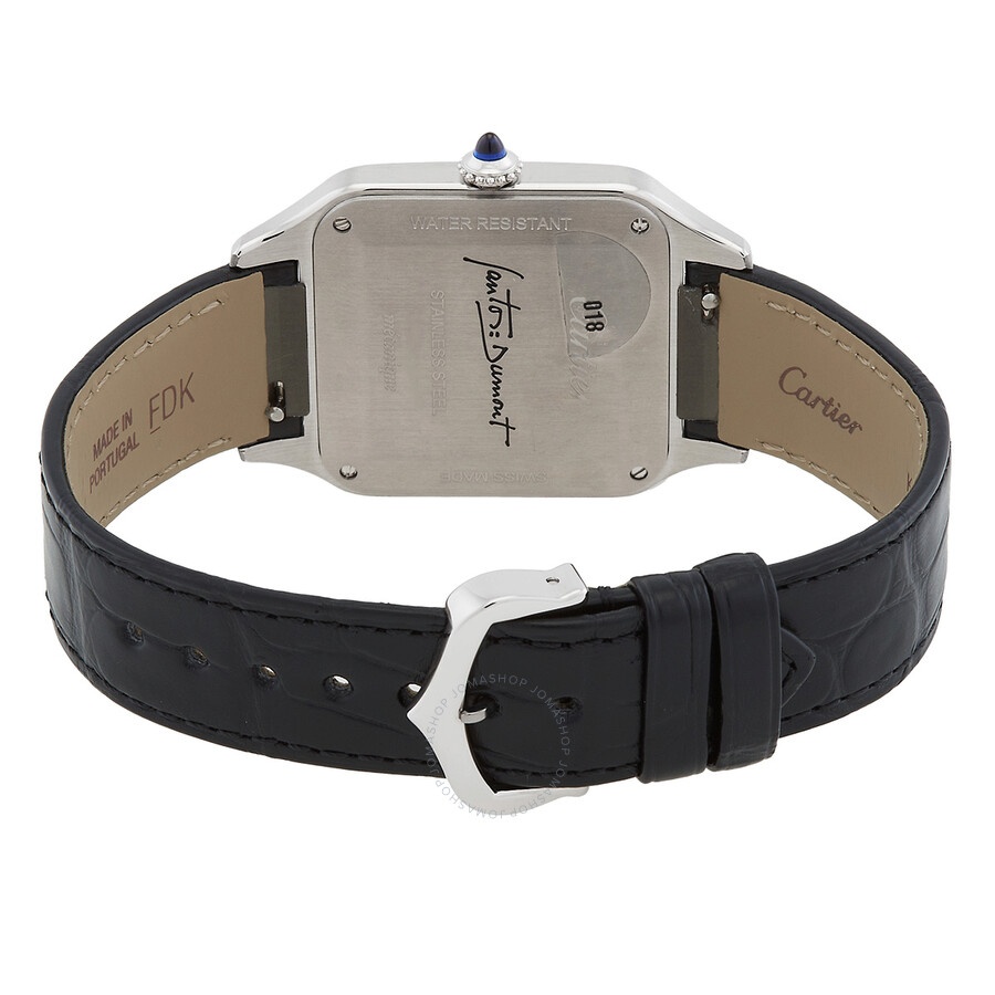 Cartier Santos-Dumont Lacquer Large Model Hand Wind Black Dial Men's Watch WSSA0046 - 3