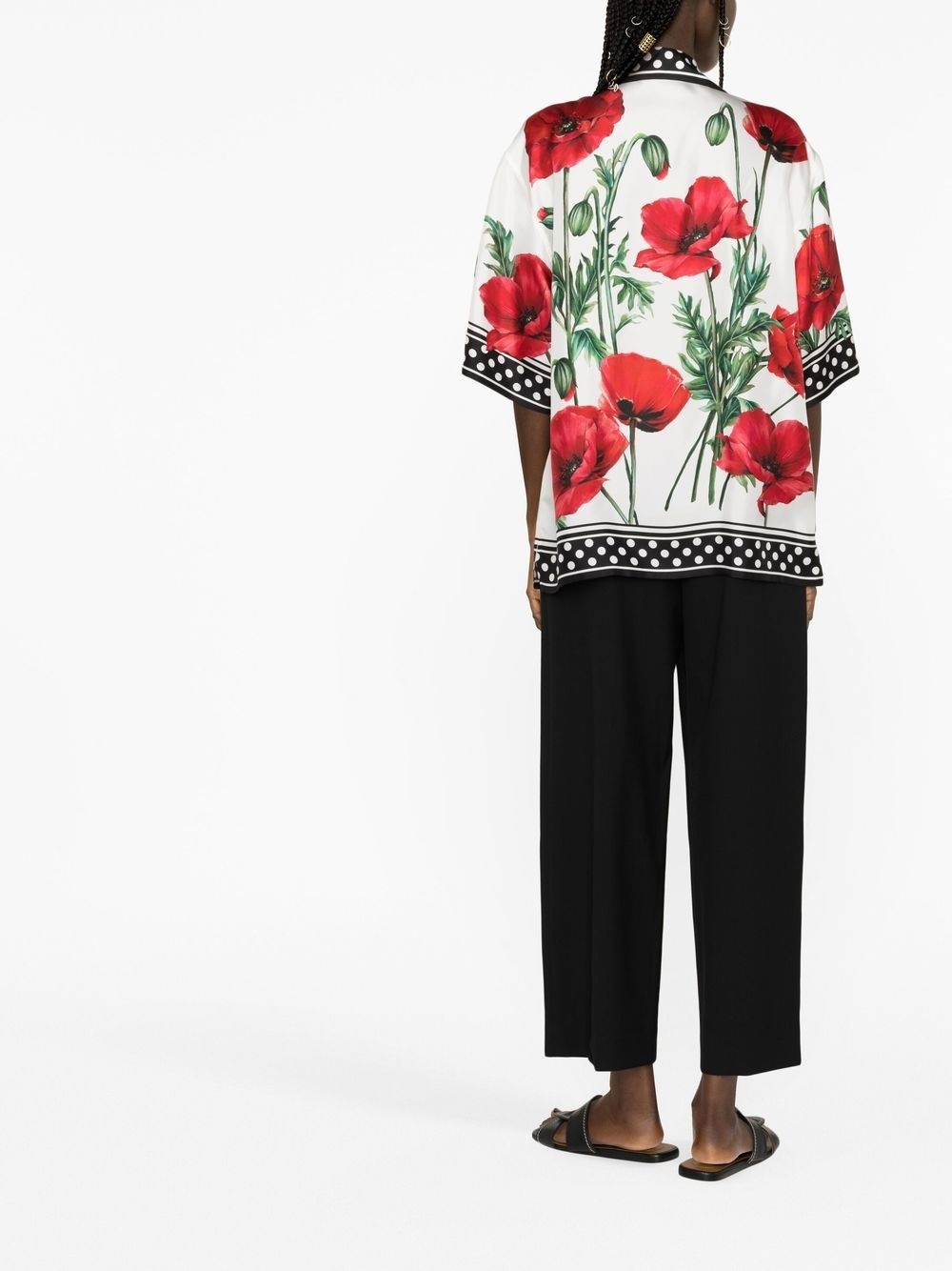 floral-print silk shirt - 3