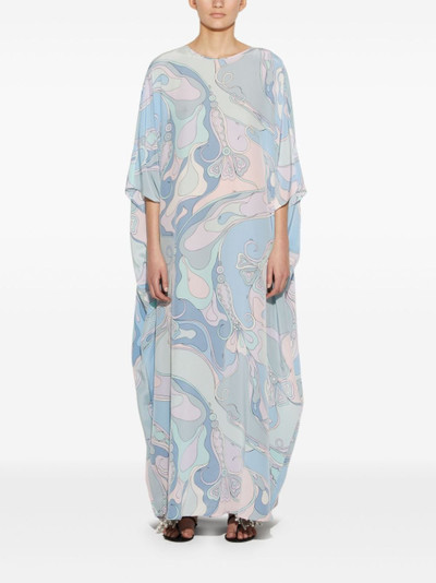 PUCCI Orchidee-print silk kaftan outlook