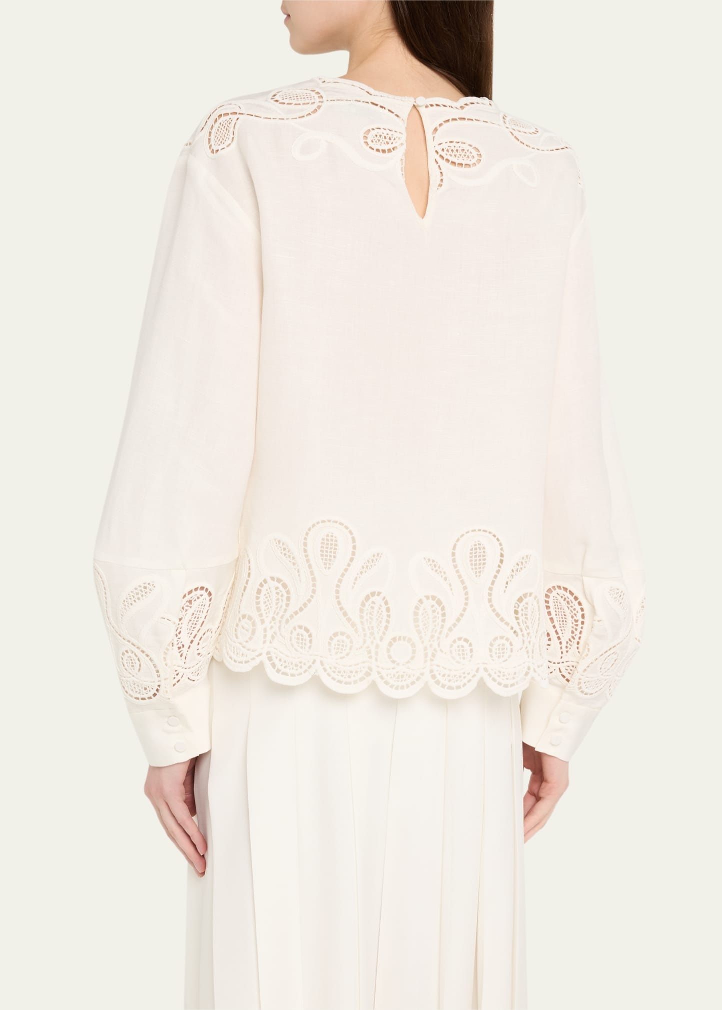 Wendlyn Embroidered Long-Sleeve Top - 3