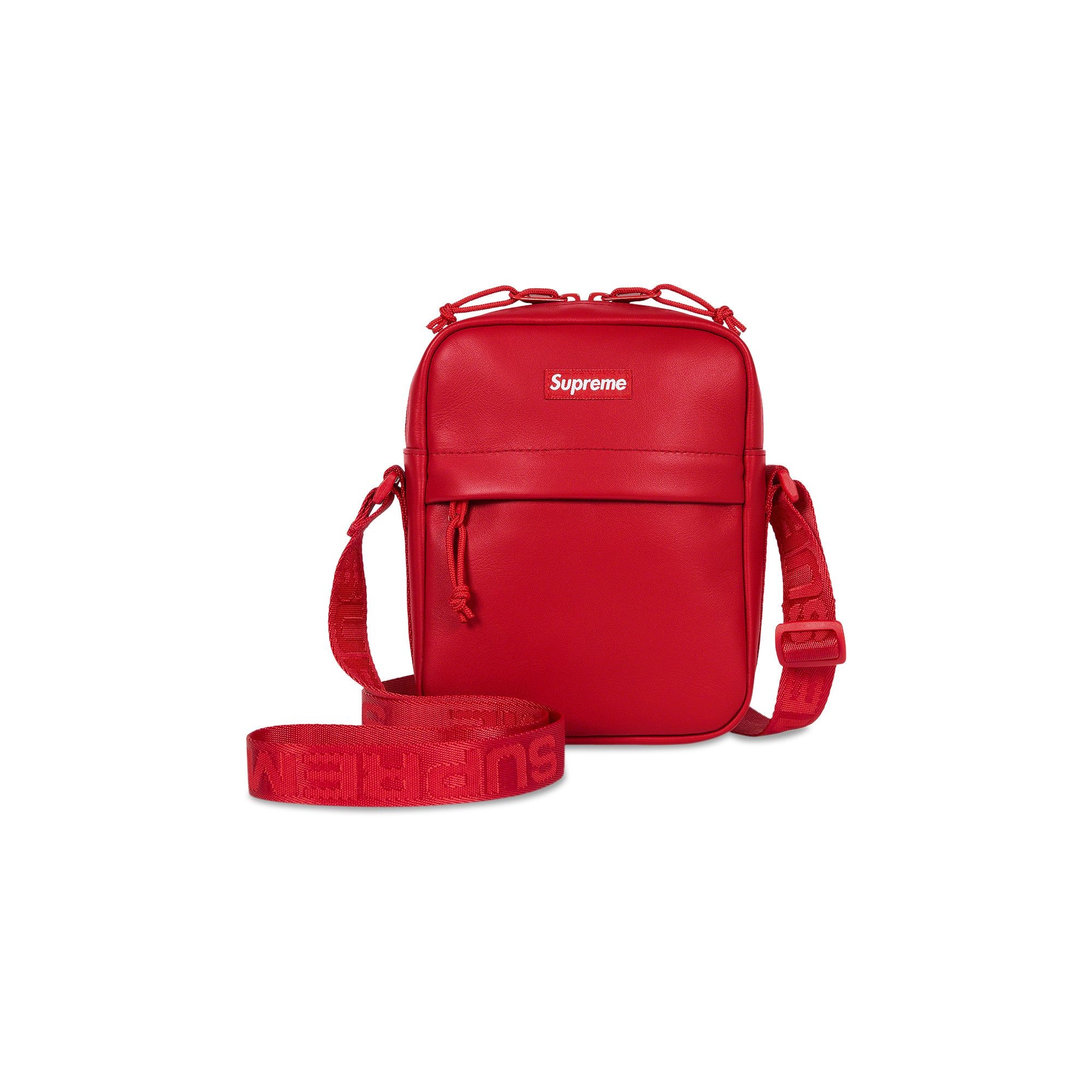 Red shoulder bag supreme on sale