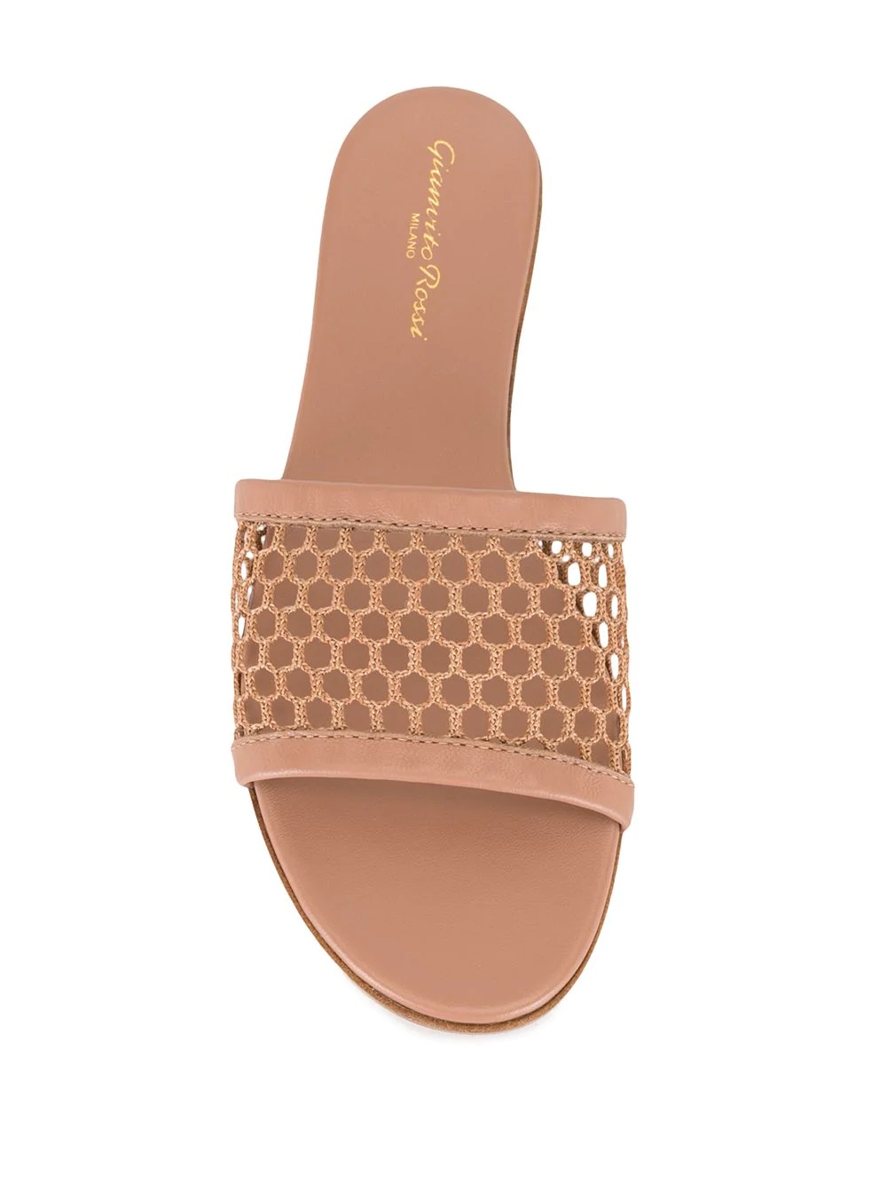 slip-on leather sandals - 4