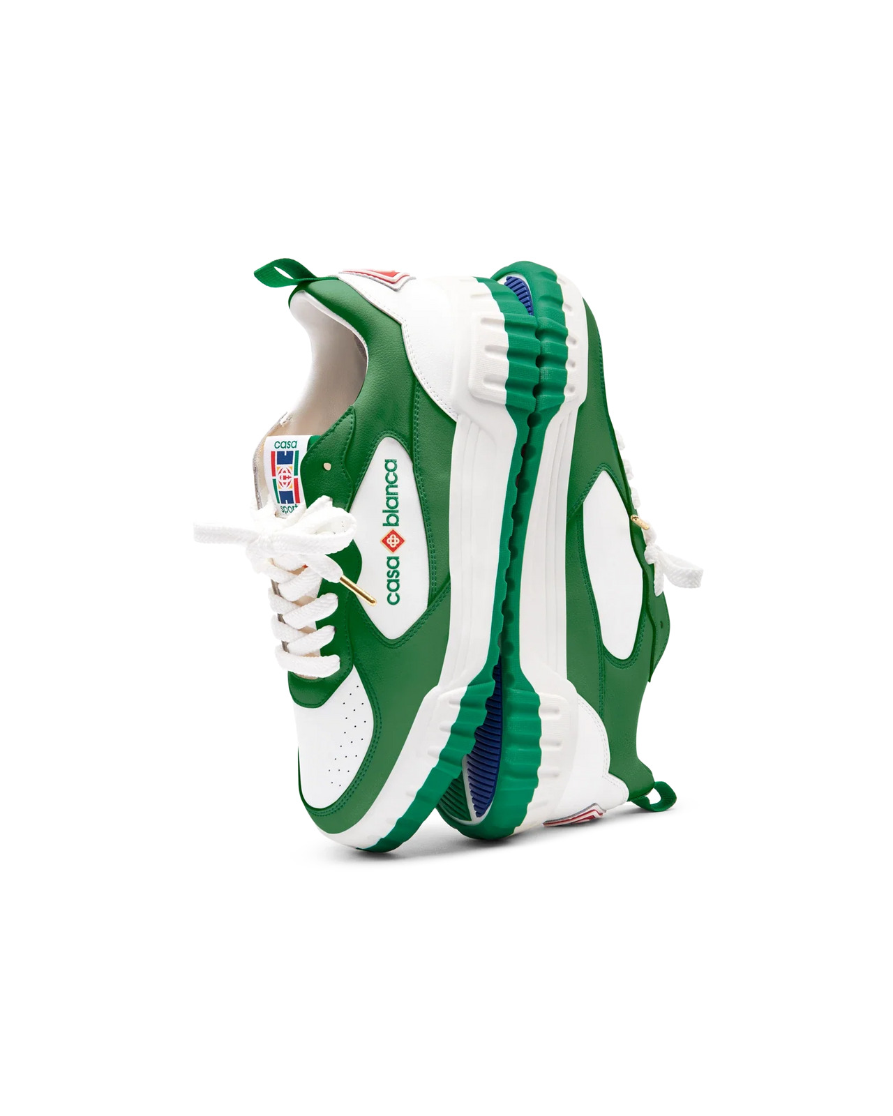 Womens The Court Green & White Sneaker - 3