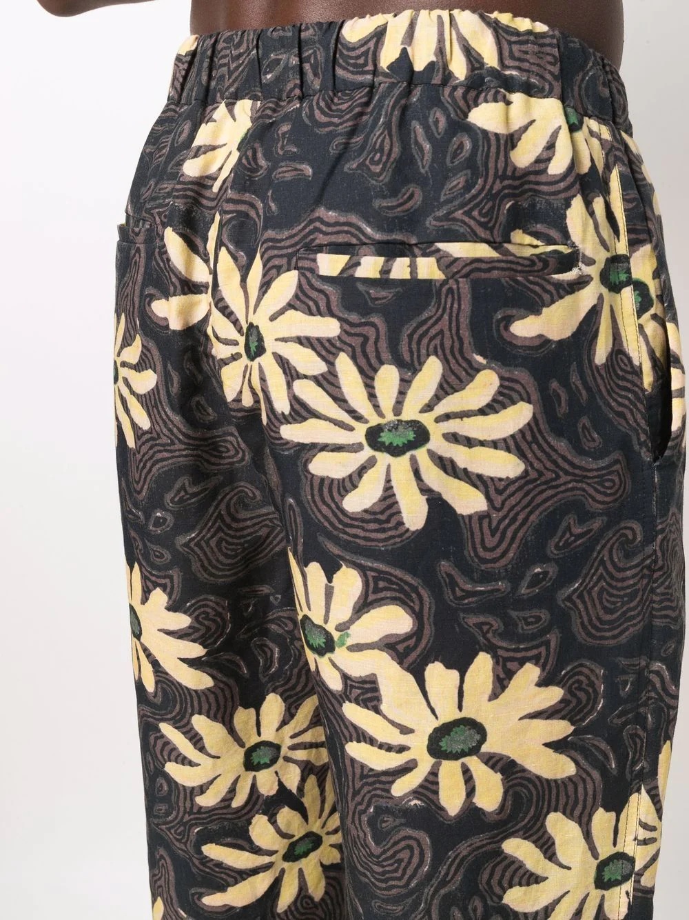 all-over floral print trousers - 5