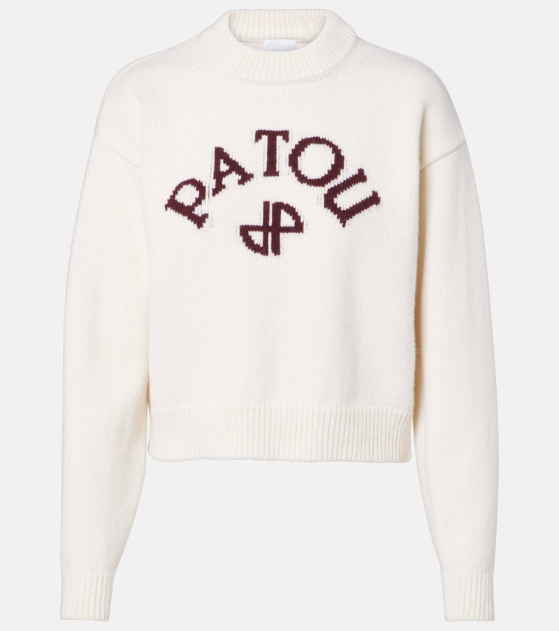 Logo wool and cashmere sweater 1