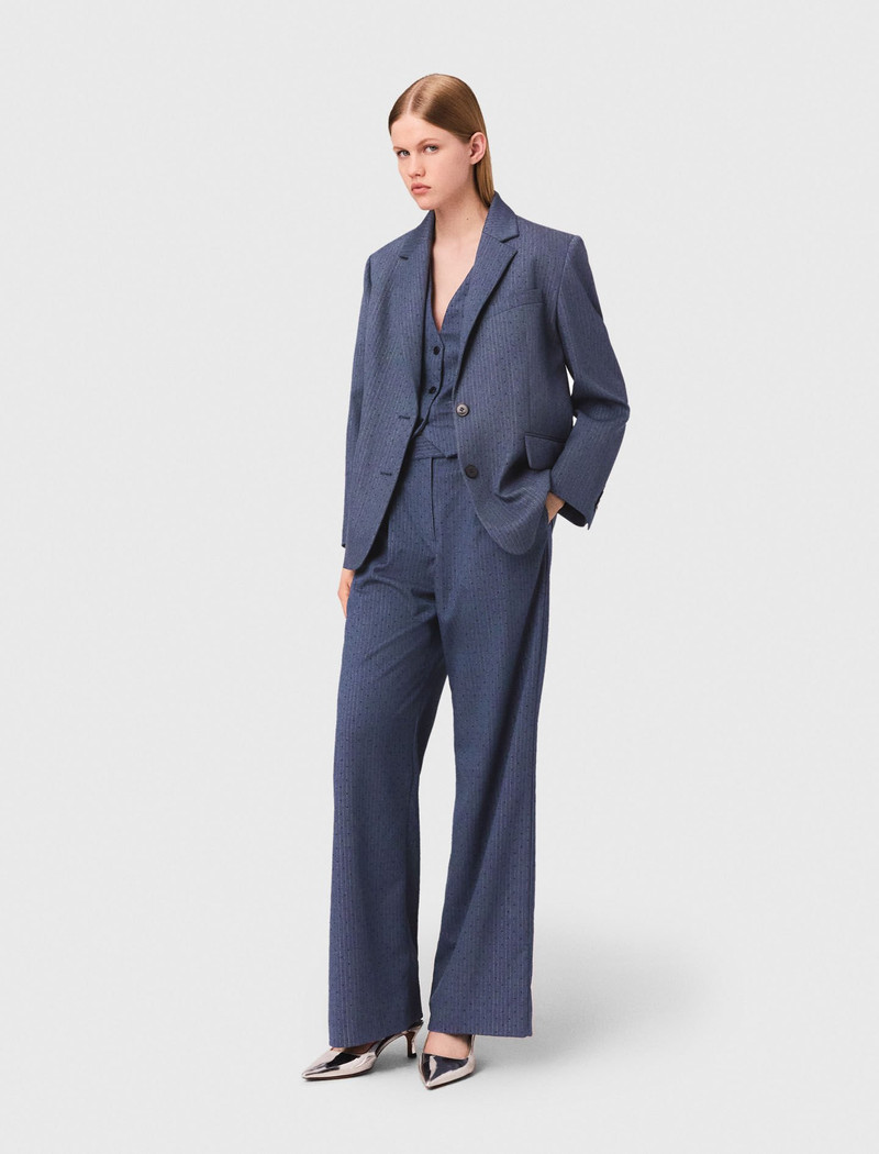 maje Structured rhinestone suit blazer outlook