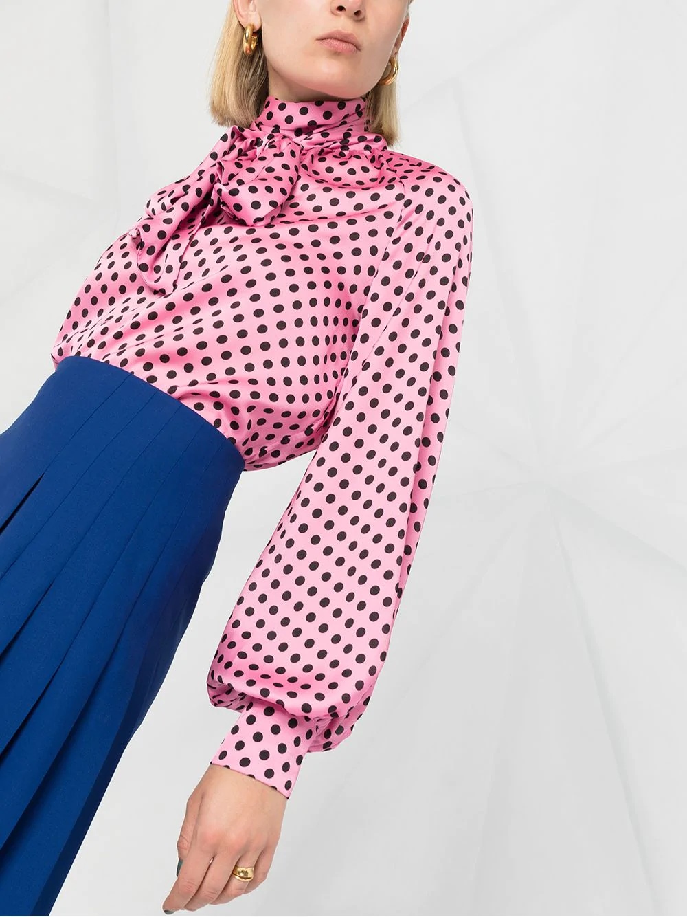 polka-dot print blouse - 5