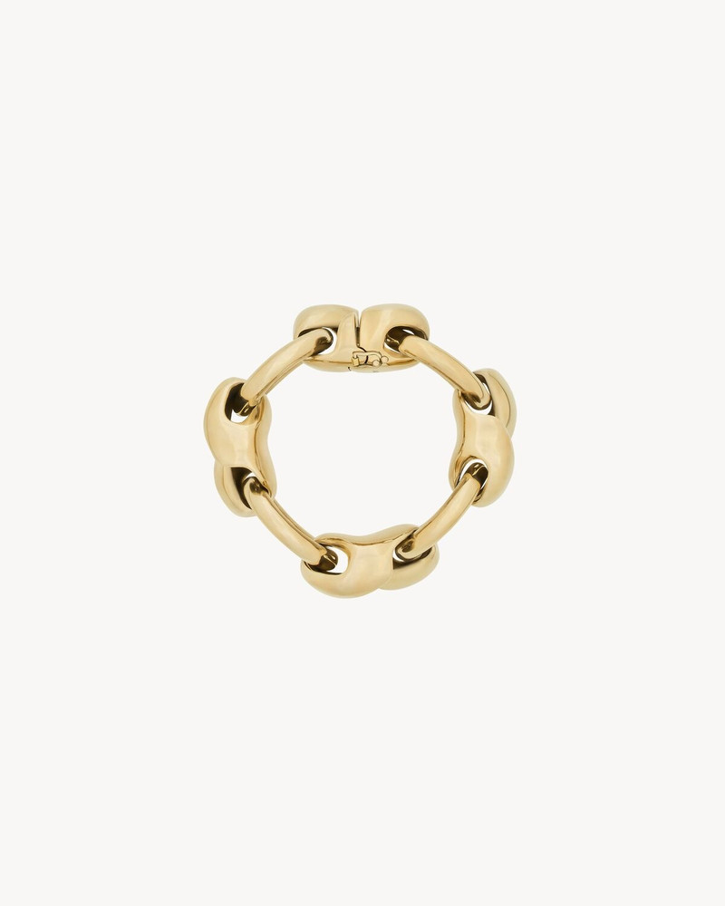 SAINT LAURENT SHELL CHAIN BRACELET IN METAL outlook