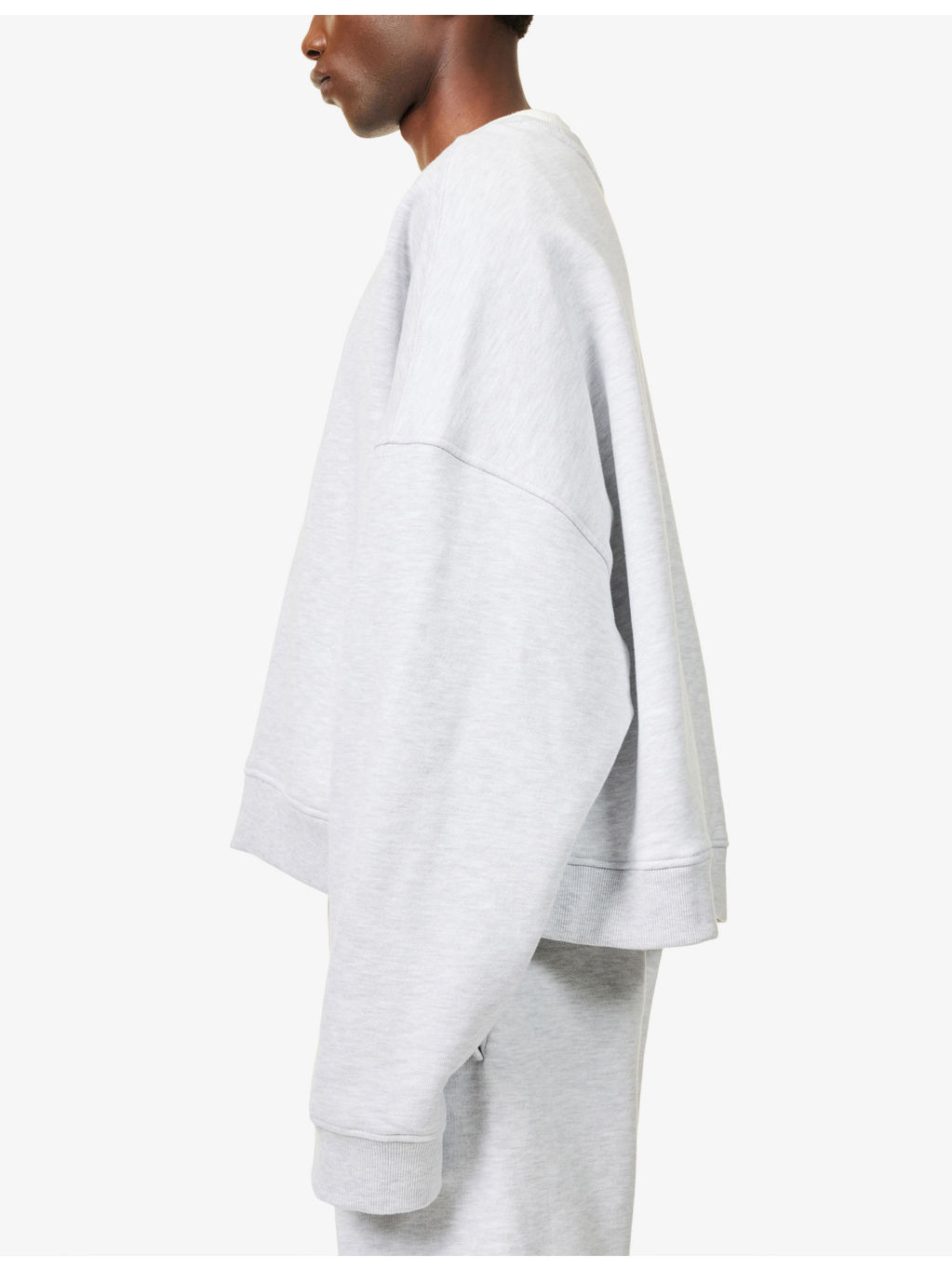 Crewneck Boxy-Fit Cotton Sweatshirt - 5