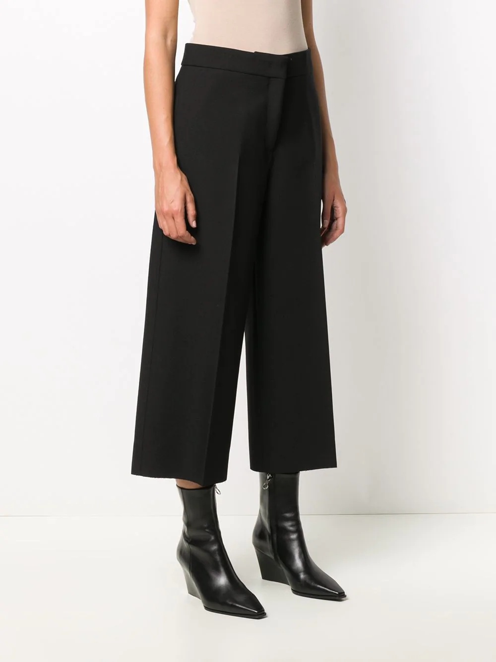 wide-leg cropped trousers - 3