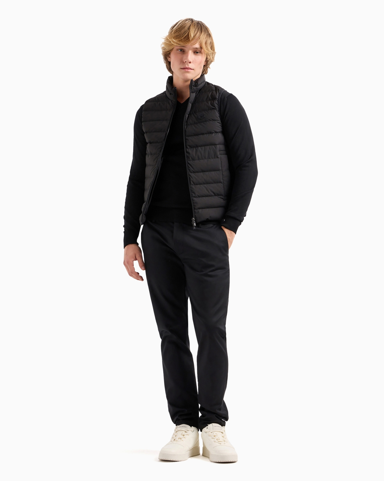 Pure virgin wool V-neck jumper - 4