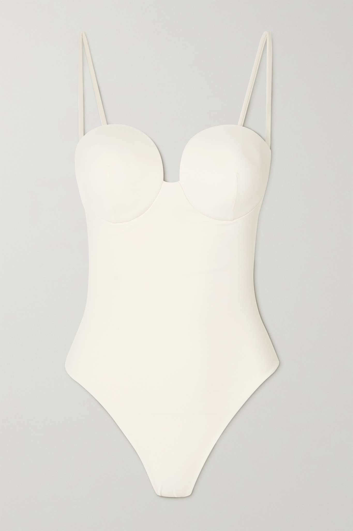 ワンピース水着 MAGDA BUTRYM SS25 SWIMSUIT INTERO (802722 CREAM) Flower scoop neck swimsuit in cream