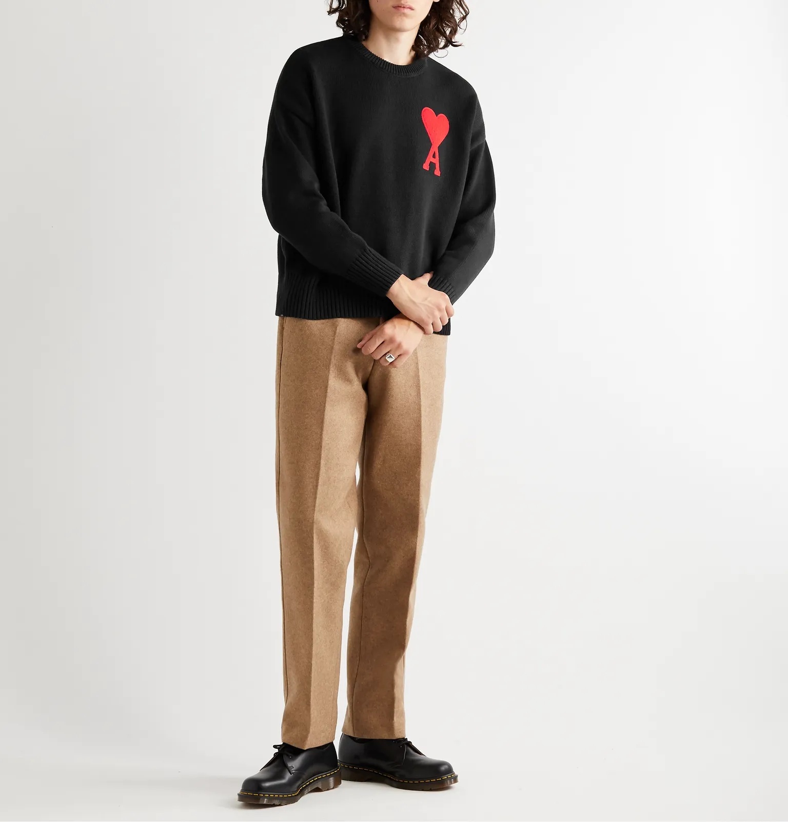 Oversized Logo-Appliquéd Cotton-Blend Sweater - 7