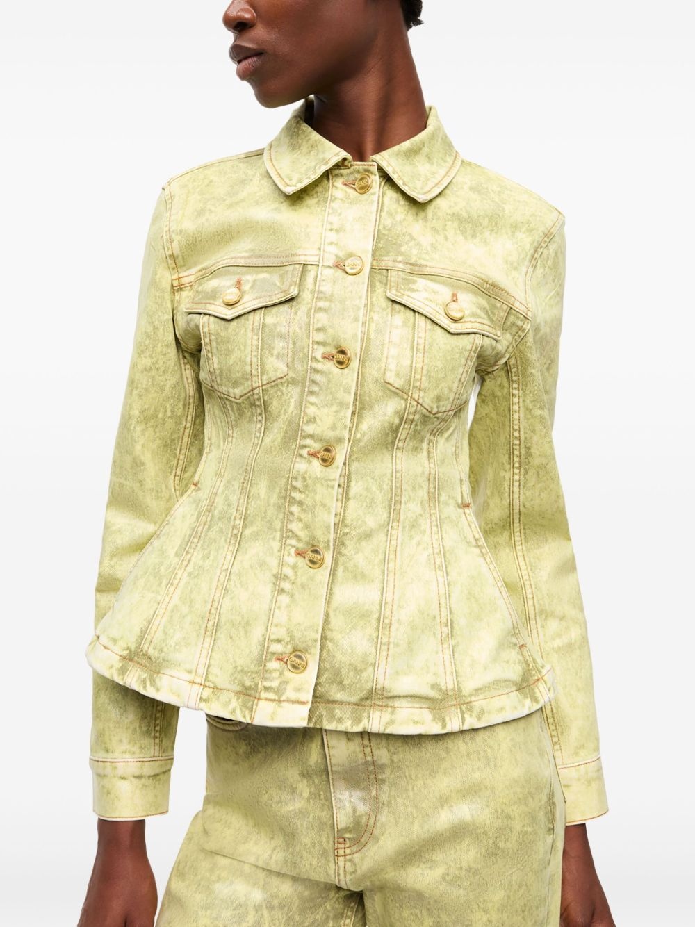 acid-wash denim jacket - 4