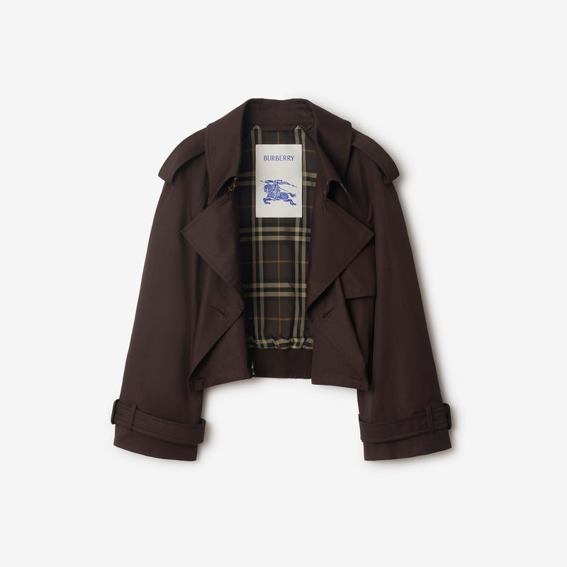 Cropped Gabardine Trench Jacket 5