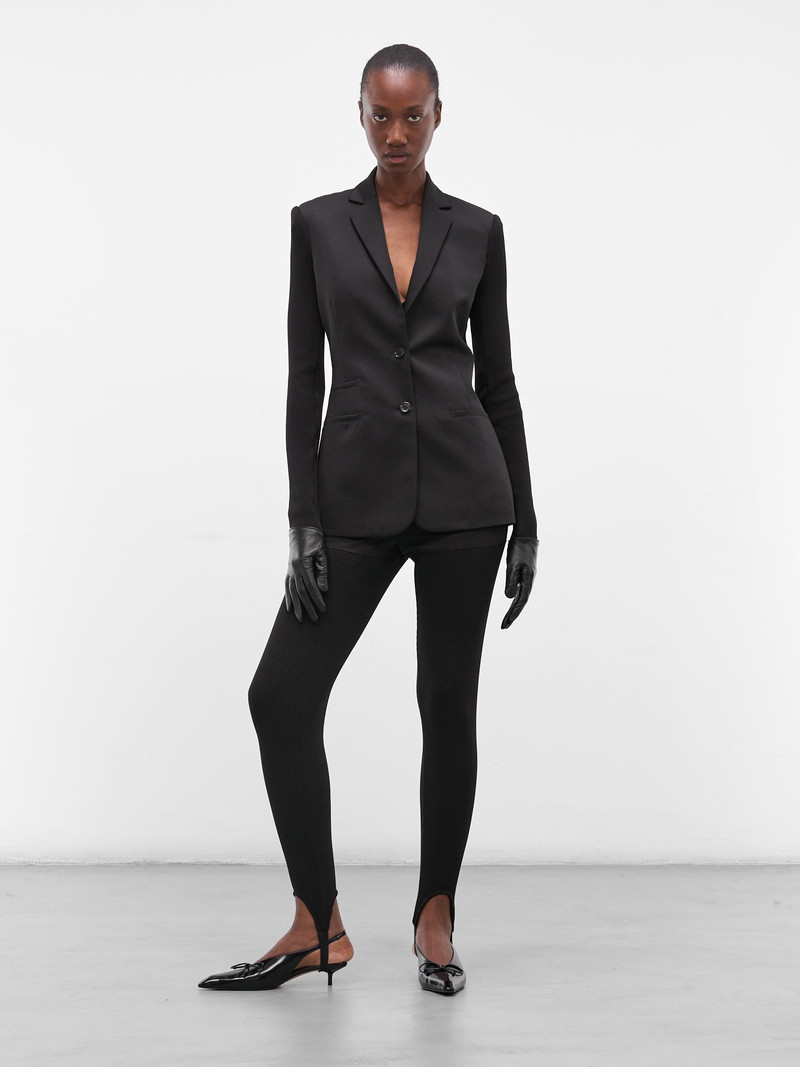 COPERNI Black Rib-Knit Sleeve Blazer outlook