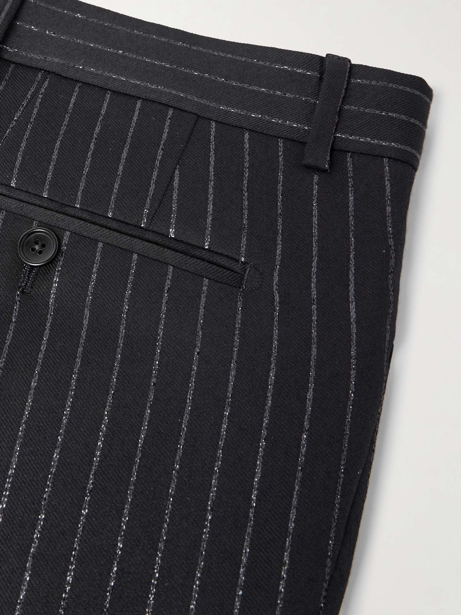 Dyylan Straight-Leg Striped Metallic Wool and Silk-Blend Suit Trousers - 5