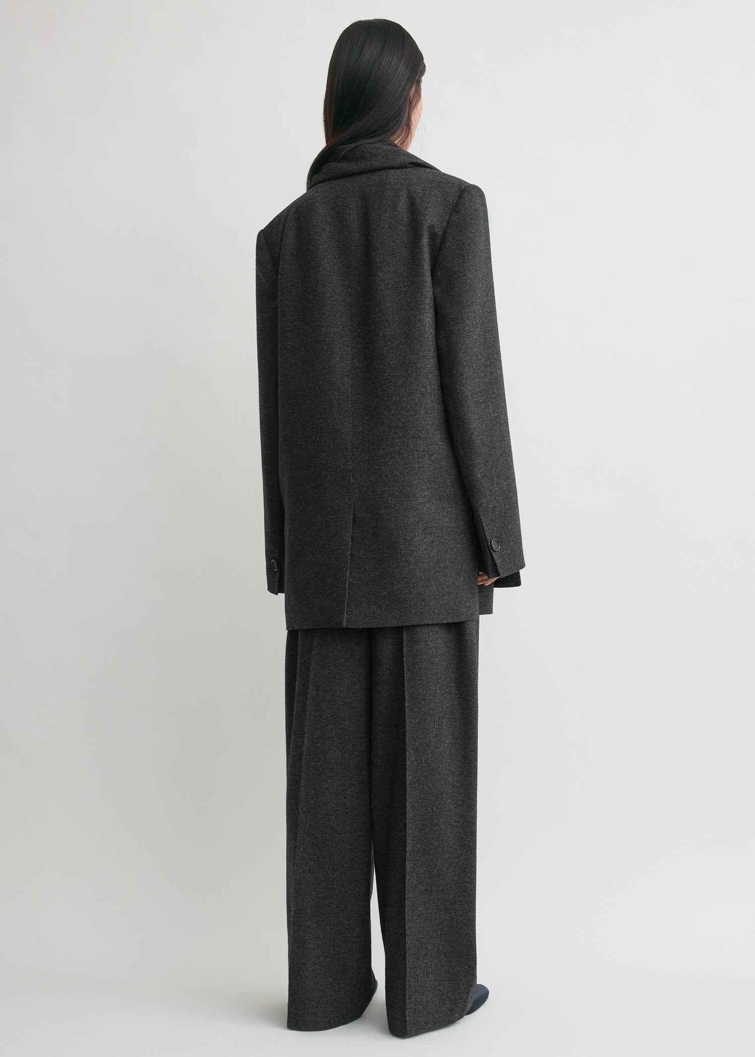 Scarf blazer charcoal - 4