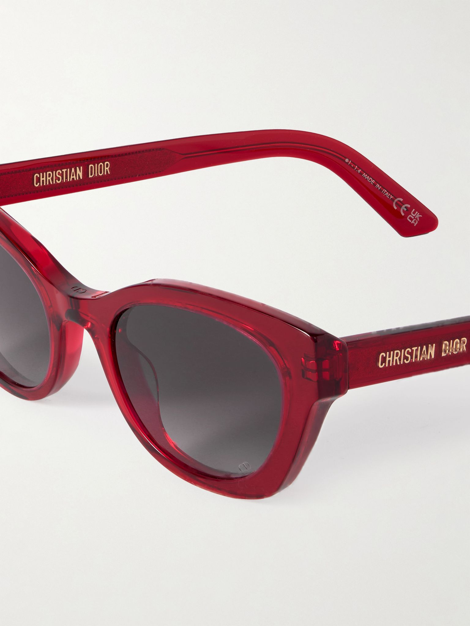 DiorMidnight B2I cat-eye acetate sunglasses Red - 4