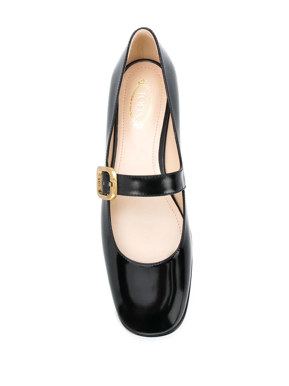 square-toe belted ballerina flats - 4